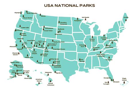 Us National Parks Map 2025 - Conny Diannne