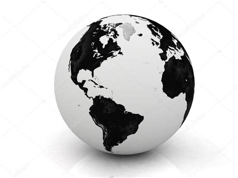 Black and white globe — Stock Photo © naraytrace #11781940