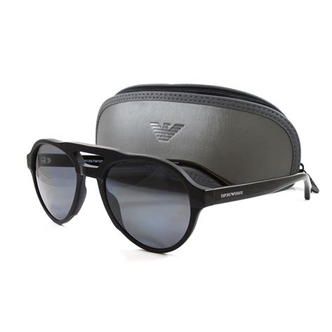 Emporio Armani // Men's EA4128 Polarized Sunglasses // Matte Black ...