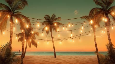 Summer night beach party background. Illustration AI Generative ...