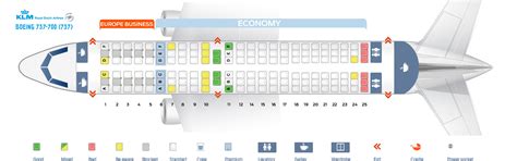 Seat map Boeing 737-700 KLM. Best seats in the plane