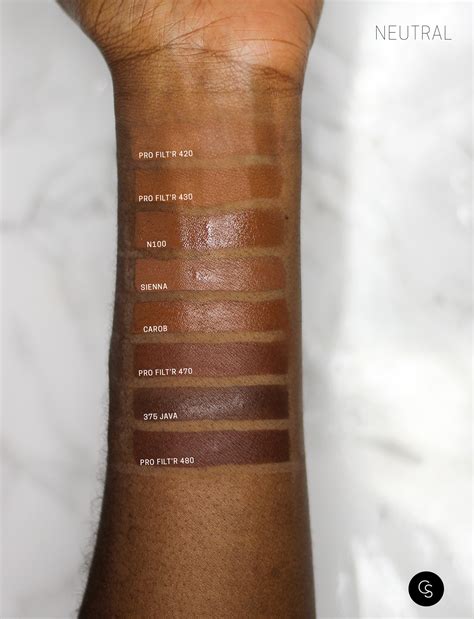 FENTY BEAUTY PRO FILT'R FOUNDATION FINDER — Cocoa Swatches