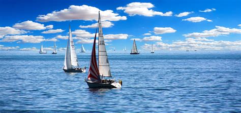 boat sailing sail and wave 4k HD Wallpaper