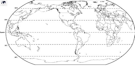 Free Printable World Map with Longitude and Latitude in PDF - Blank ...