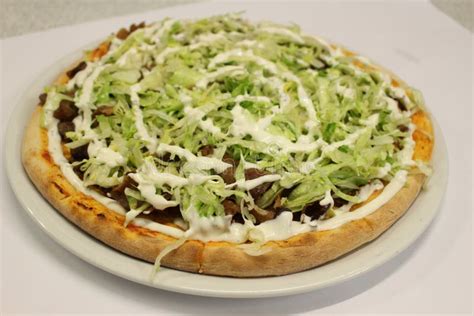 Italian Pizza. Kebab Pizza. Doner Pizza. Salad Pizza Stock Photo ...