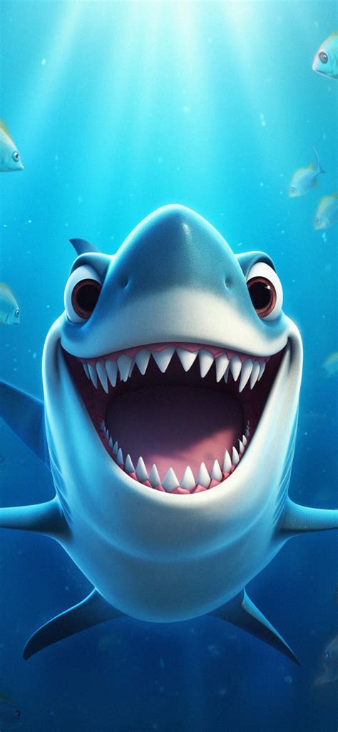 Funny Great White Shark Blue Wallpaper - Shark Wallpaper Phone