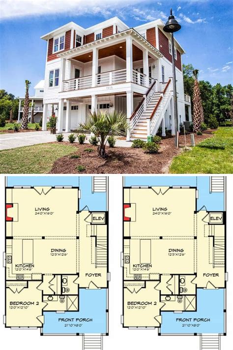 2 Story Beach House Floor Plans - floorplans.click