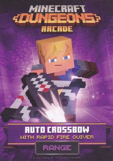 Minecraft Dungeons Arcade Series 1 Card 21 Range: Autocross With Rapid ...