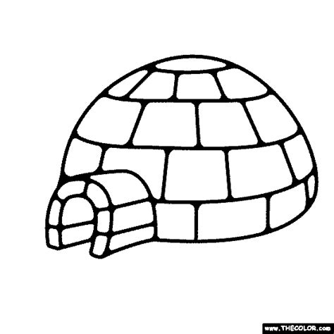 Igloo Coloring Page