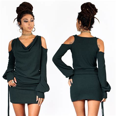 "Elixir" pullover dress, Teal