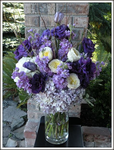 Purple & Lavender Bouquets: Real Wedding | Flower centerpieces wedding ...