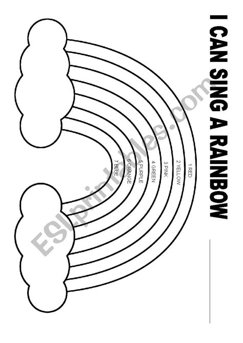 I CAN SING A RAINBOW - ESL worksheet by badeducation