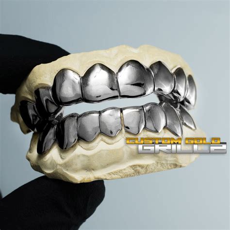 Buy Custom-Fit Deep Cut Silver Grillz - Custom Gold Grillz