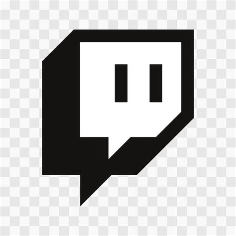 Twitch Vector Logo Twitch Vector Ícone Logotipo Mídia social preto e ...