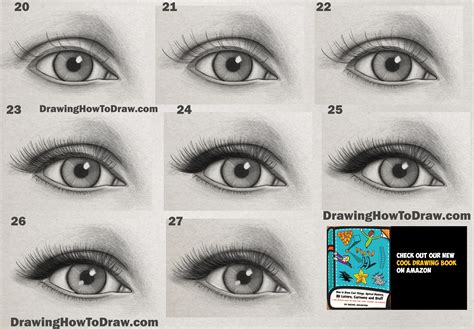 How to Draw an Eye (Realistic Female Eye) Step by Step Drawing Tutorial ...