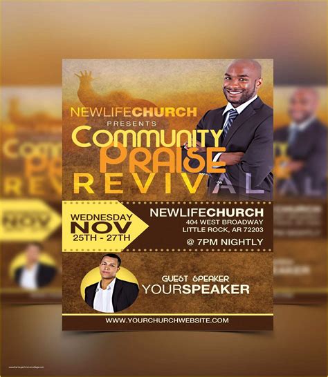 Free Church Flyer Templates Of Revival Flyer Template Flyerthemes ...