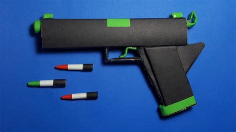 Diy how to make a paper ghost gun that shoots paper bullets toy weapons ...