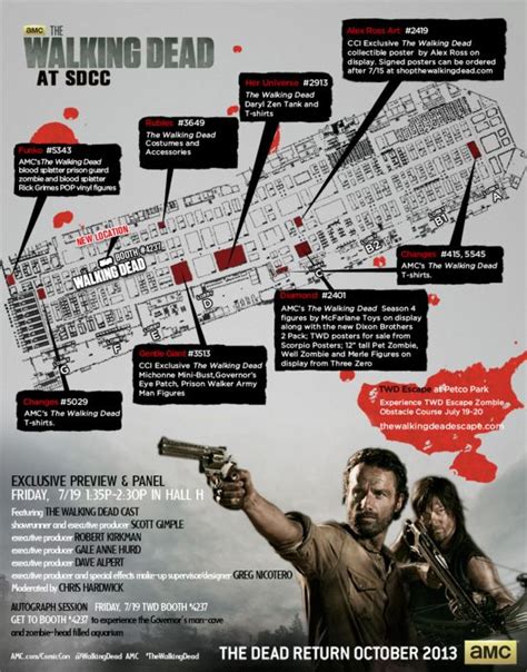 Comic-Con: The Walking Dead Panels Complete Guide & Map