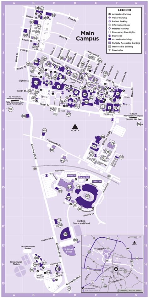 ECU Main Campus Map