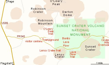 Sunset Crater Map