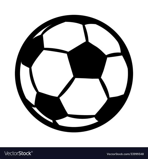 Football ball soccer silhouette Royalty Free Vector Image