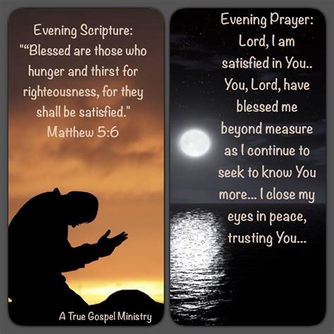 Evening Scripture and Prayer #atruegospelministry Evening Prayer ...