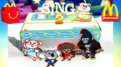 SING 2 McDONALD'S HAPPY MEAL TOYS APP SCAN TOY START SHOW FULL SET 8 ...