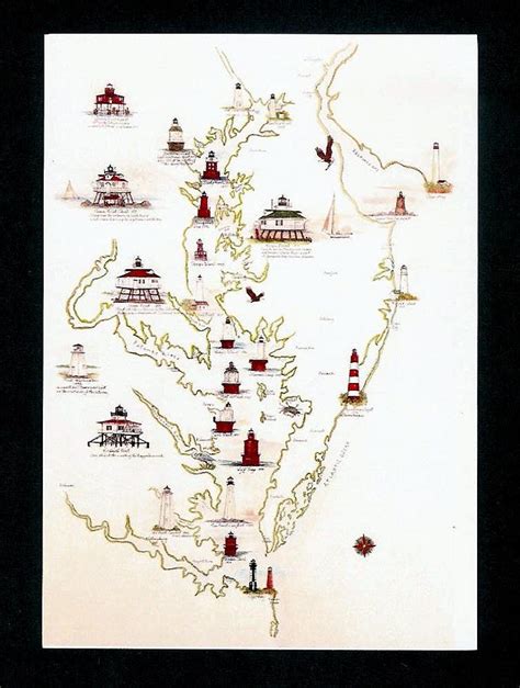 Lighthouses of the Chesapeake Bay Digital Art by Myrna McGrath - Fine ...