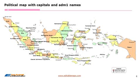 Indonesia Map with 34 Provinces - Editable PowerPoint Maps