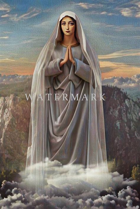 Mary Queen of Peace the Most Blessed Virgin Mary Custom Digital Oil ...