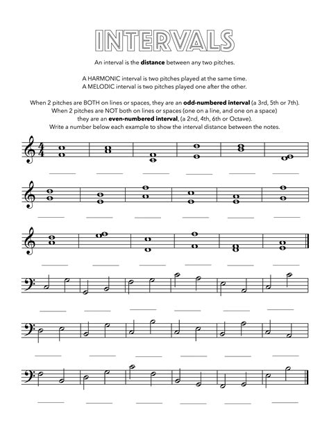 Intervals Worksheet | Lynne Davis Music