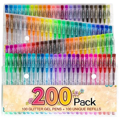 200 Pack Glitter Gel Pens Set 100 Gel Pen Plus 100 Refills for - Etsy ...