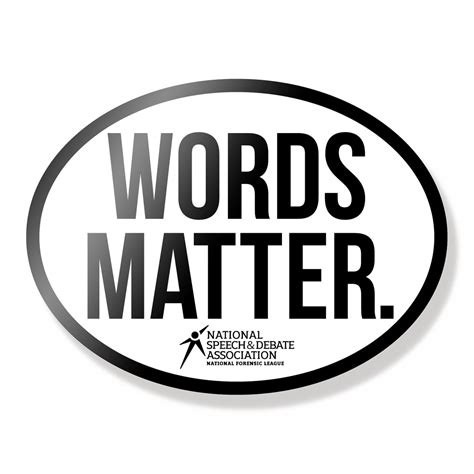 Words Matter Sticker | National Speech & Debate Association