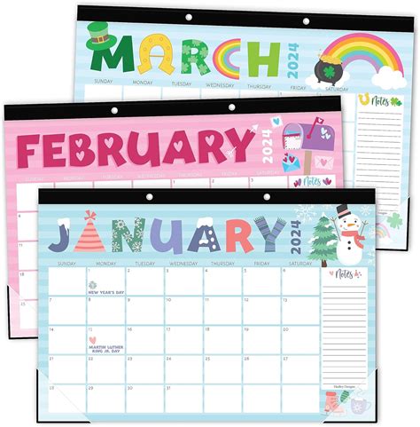 Amazon.com : Doodle Large Desk Calendar 2024-2025 - Desk Calender 2024 ...