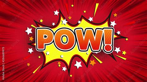 Pow! Text Pop Art Style Expression. Retro Comic Bubble Expression ...