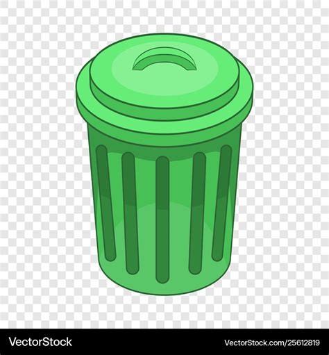 Trash can icon cartoon style Royalty Free Vector Image