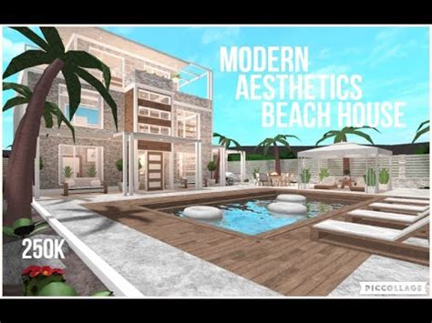 Bloxburg | No Large Plot Modern Aesthetics Beach House | Speed Build ...