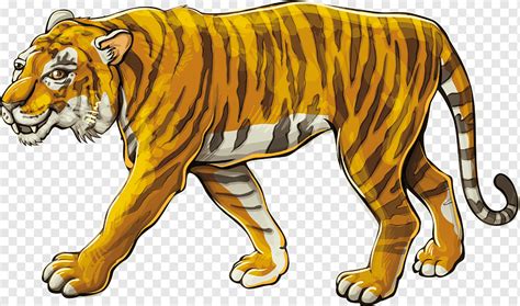 Tiger Lion Cartoon, tiger, comics, mammal, animals png | PNGWing