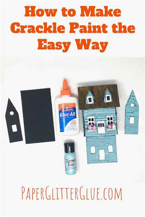 Easy Crackle Paint for Paper Crafts - Paper Glitter Glue