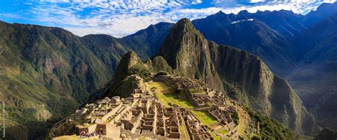 Morning View of Machu Picchu (UNESCO World Heritage) Stock Photo ...