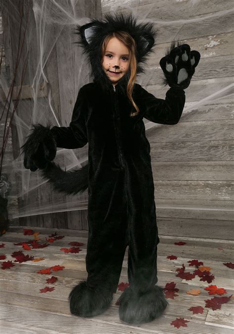 Premium Black Cat Costume for Children