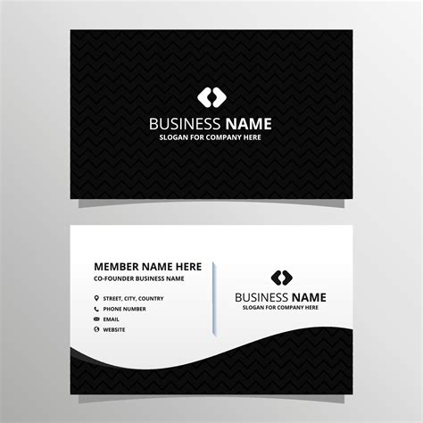 Black And White Business Card Vector Art, Icons, and Graphics for Free ...