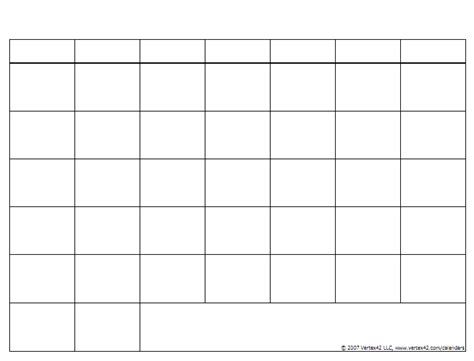 Blank Calendar Template - free printable blank letter page - 办公设备维修网