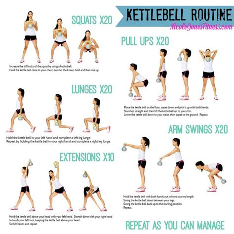 a woman doing kettlebell squats with the instructions to do it on her chest