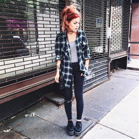 Colour outfit, you must try flannel outfits women, vintage clothing ...