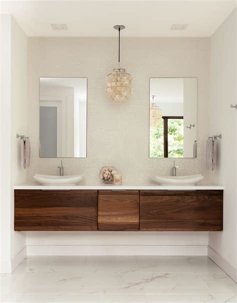 Modern Floating Vanity Design - Beck/Allen Cabinetry