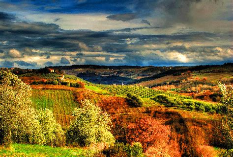 Tuscan Landscape Oil Paintings For Sale - Tuscany Landscape Fields ...