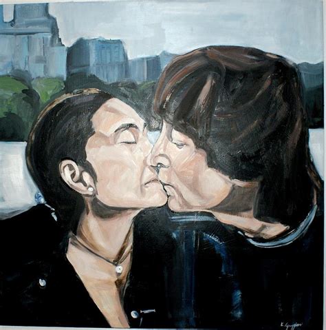 Yoko Ono John Lennon Painting by KatArtDesigns Home Studio