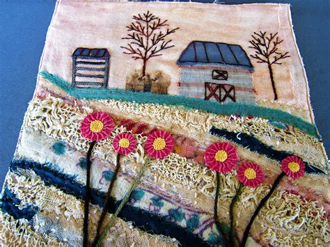 Art Quilt with Hand Embroidery