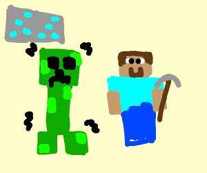 Creeper Aww man - Drawception